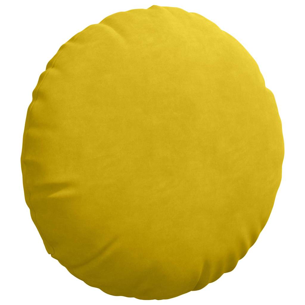 Cuscini per Seduta 2 pcs Giallo Ø 40 x 13 cm Velluto