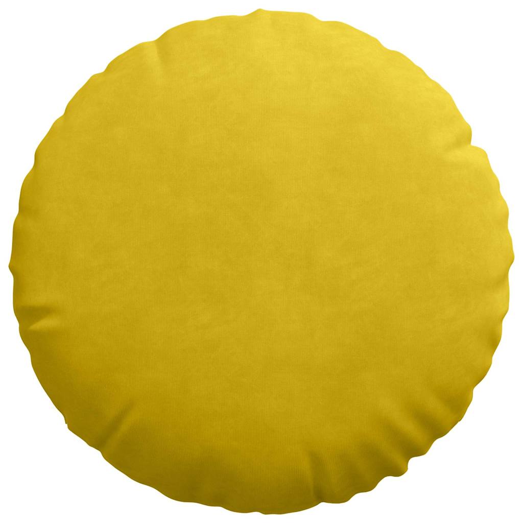 Cuscini per Seduta 2 pcs Giallo Ø 40 x 13 cm Velluto
