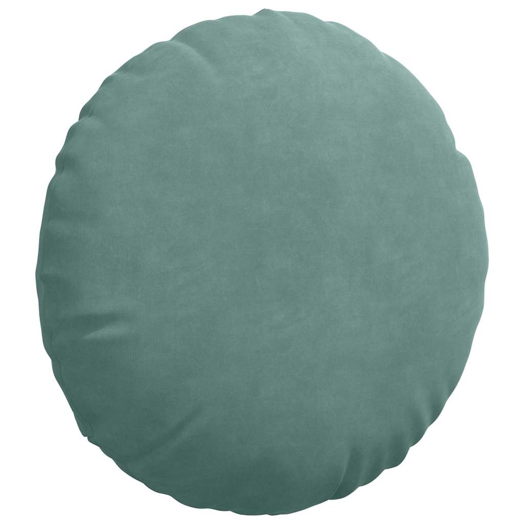 Cuscini per Seduta 2 pcs Verde Mare Ø 40 x 13 cm Velluto