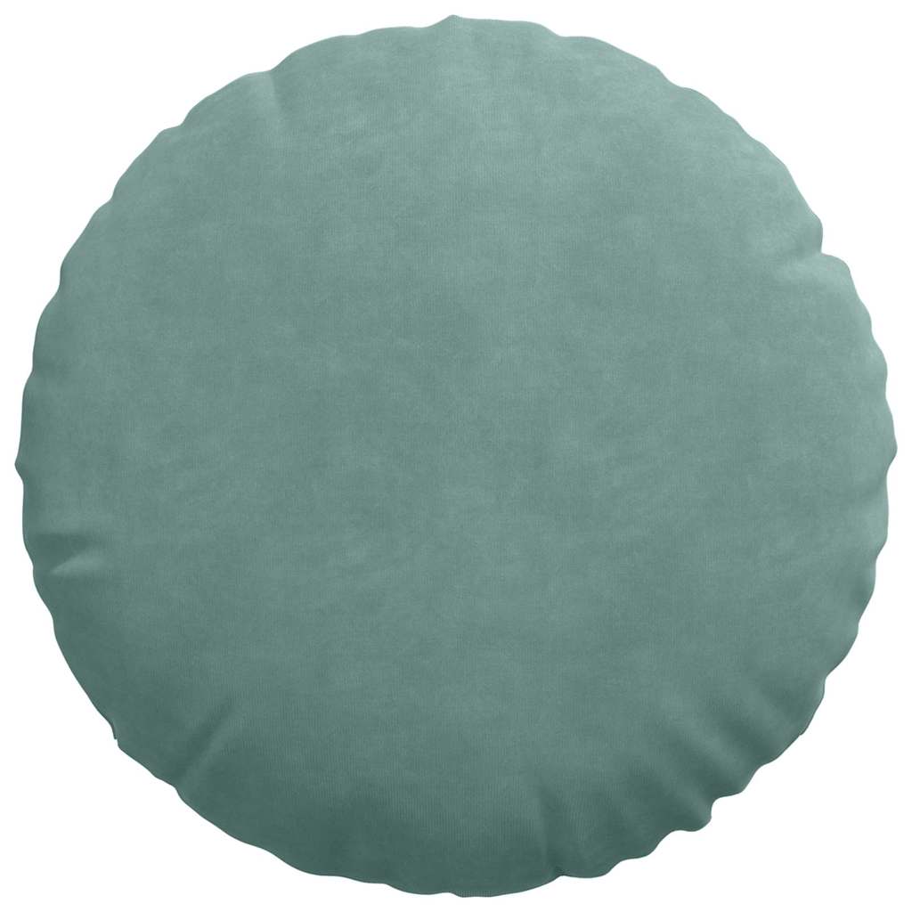 Cuscini per Seduta 2 pcs Verde Mare Ø 40 x 13 cm Velluto