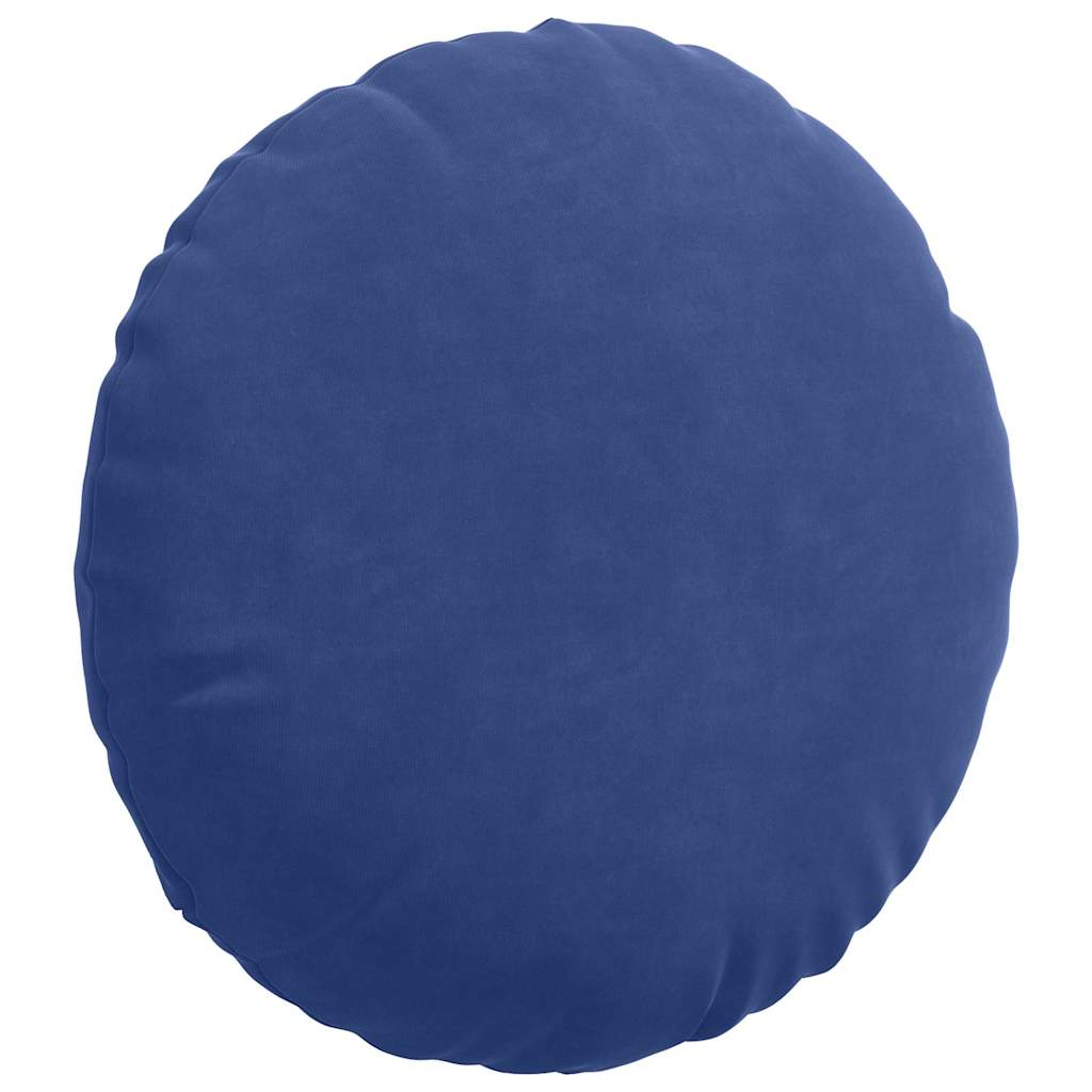 Cuscini per Seduta 2 pcs Blu Polizia Ø 40 x 13 cm Velluto
