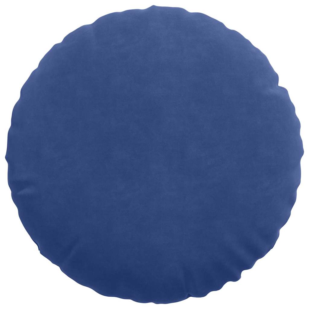Cuscini per Seduta 2 pcs Blu Polizia Ø 40 x 13 cm Velluto