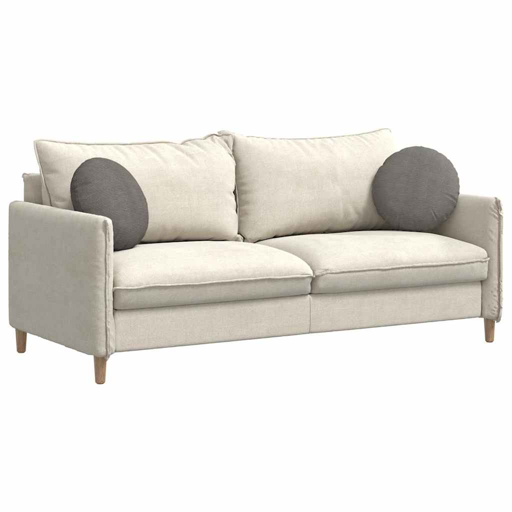 Cuscini per Seduta 2 pz Tessuto in Cords Grigio chiaro Ø 40 cm