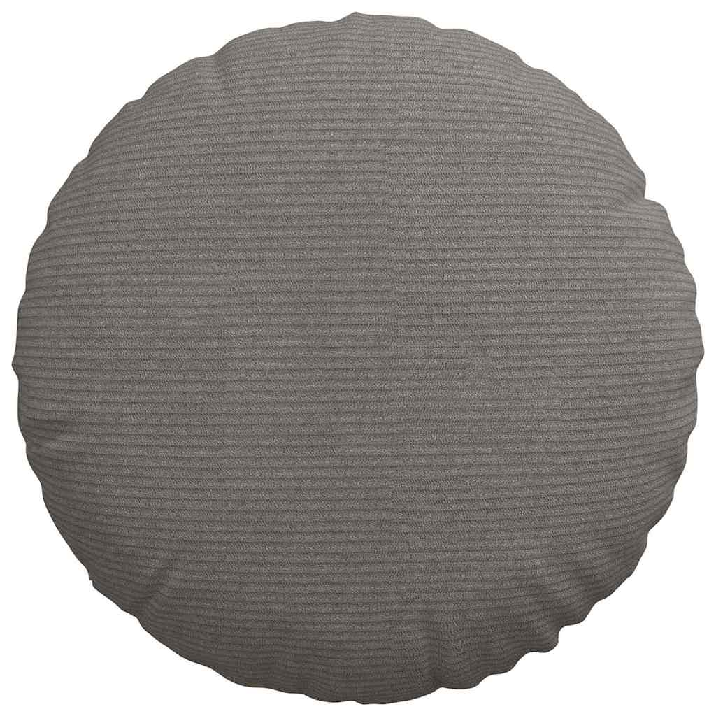 Cuscini per Seduta 2 pz Tessuto in Cords Grigio chiaro Ø 40 cm