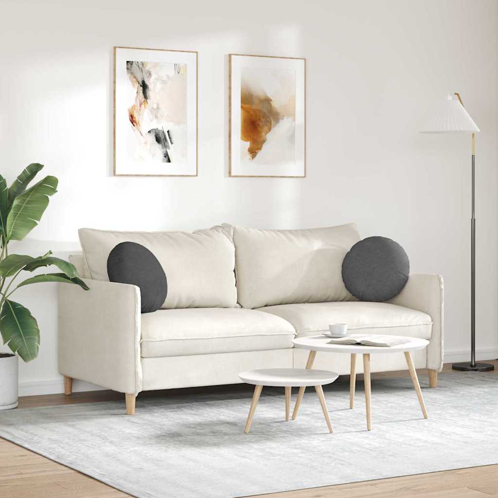 Cuscini per Seduta 2 pz Tessuto in Cords Grigio scuro Ø 40 cm