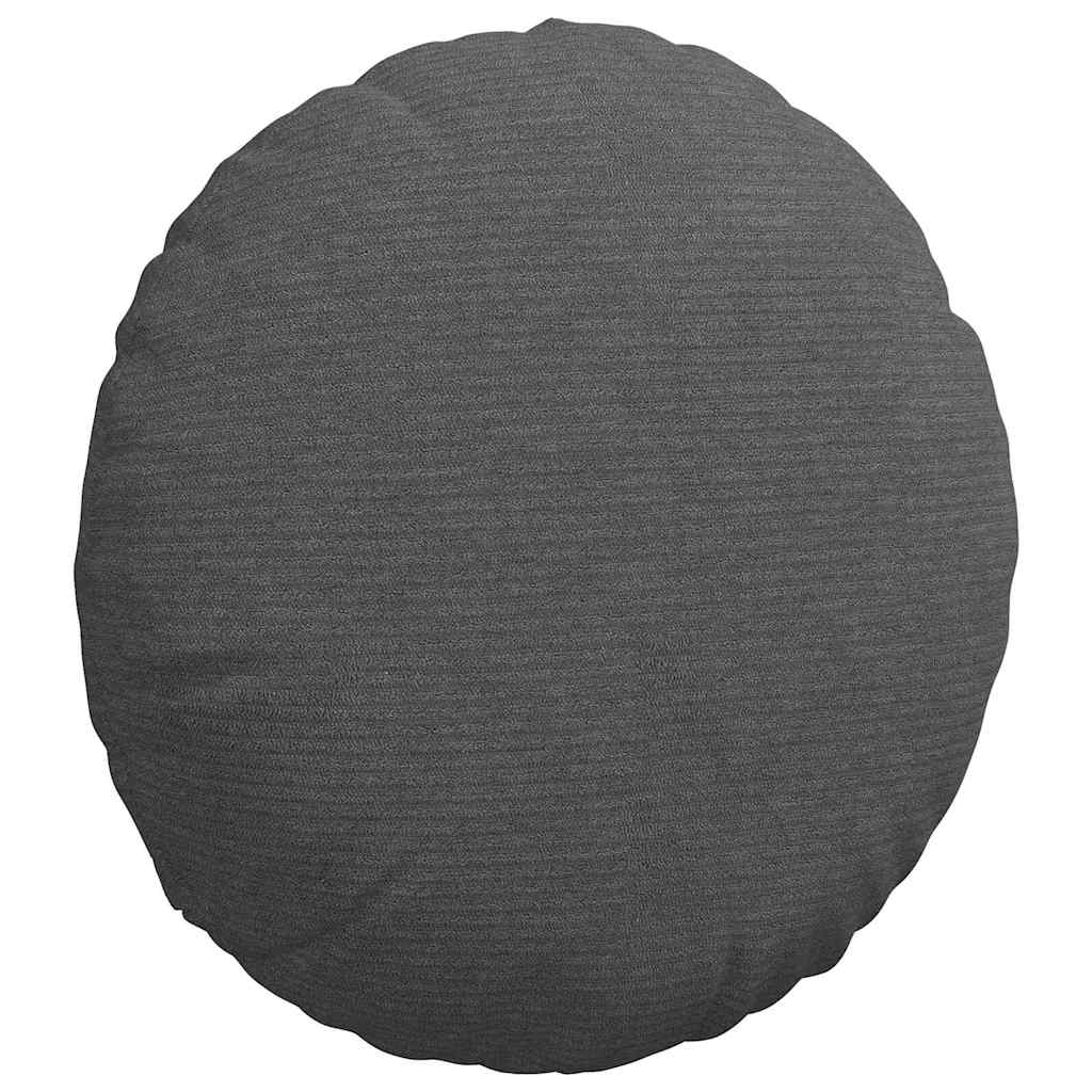 Cuscini per Seduta 2 pz Tessuto in Cords Grigio scuro Ø 40 cm