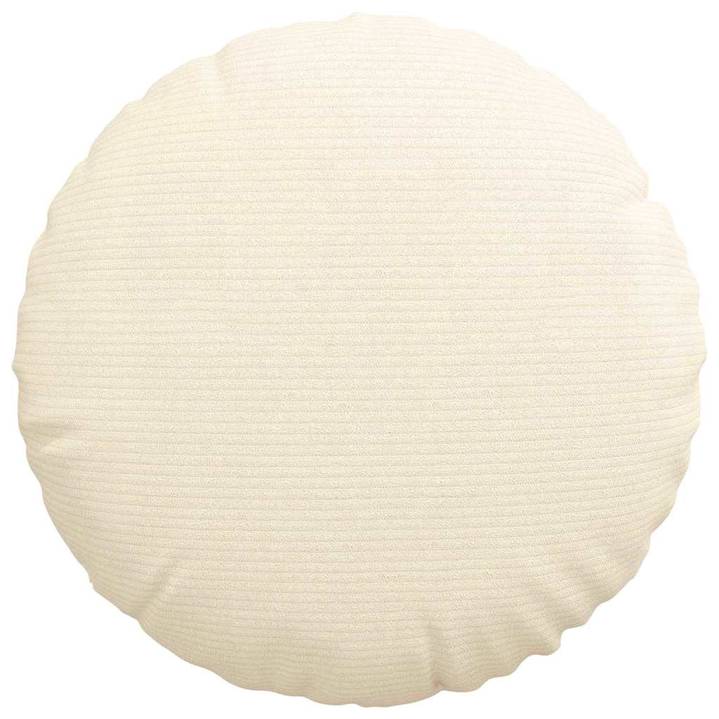 Cuscini per Seduta 2 pz Tessuto in Cords Crema Ø 40 cm