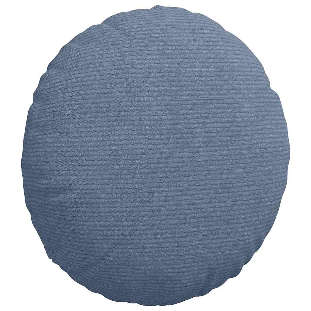 Cuscini per Seduta 2 pz Tessuto in Cords Blu Ø 40 cm