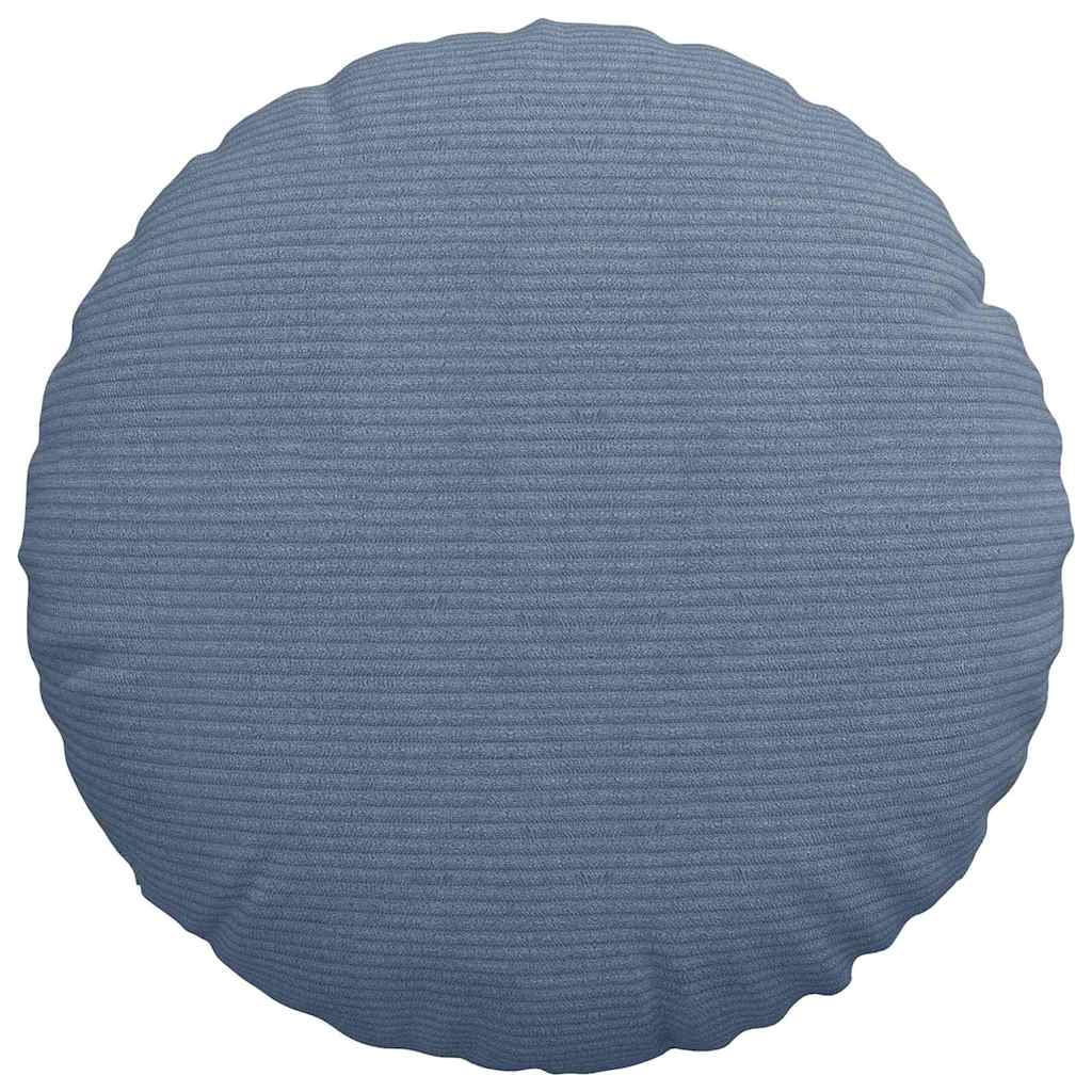 Cuscini per Seduta 2 pz Tessuto in Cords Blu Ø 40 cm