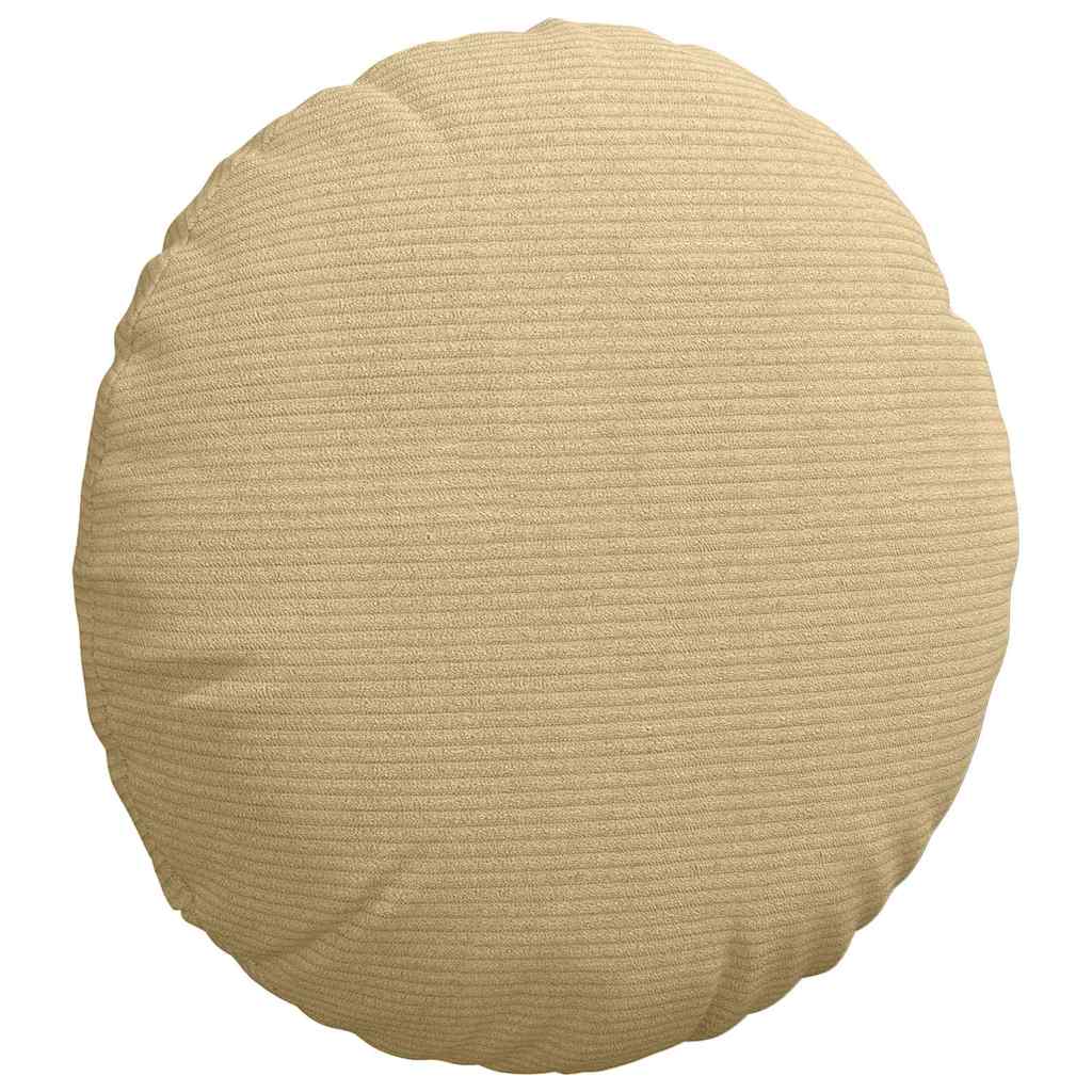 Cuscini per Seduta 2 pz Tessuto in Cords Grigio Verde Ø 40 cm