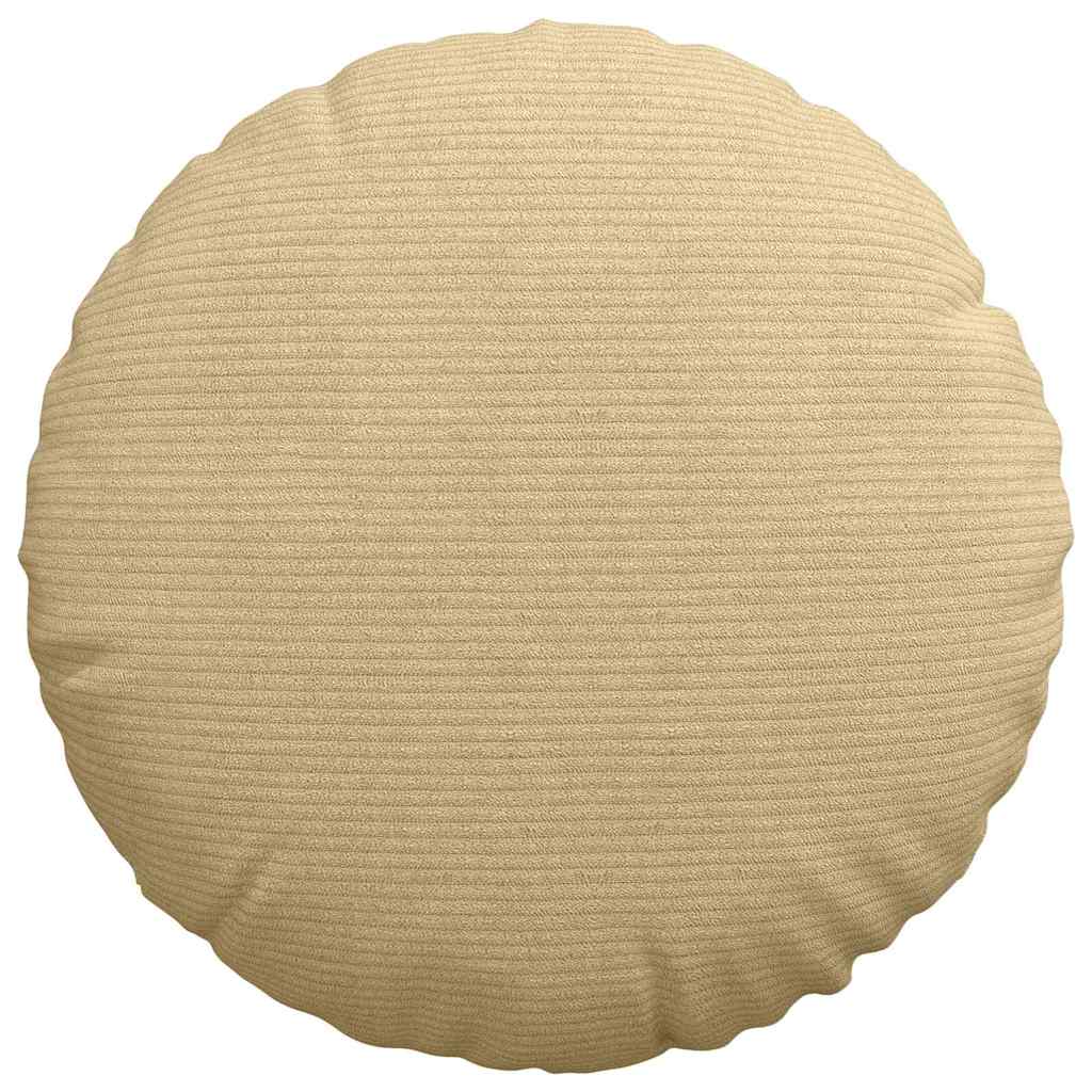 Cuscini per Seduta 2 pz Tessuto in Cords Grigio Verde Ø 40 cm