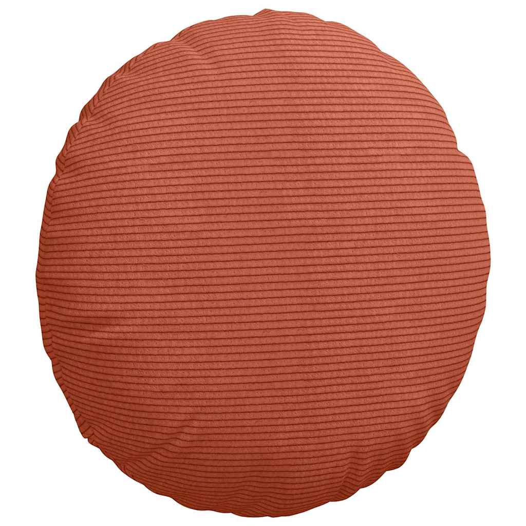 Cuscini per Seduta 2 pz Tessuto in Cords Rosso Arancio Ø 40 cm