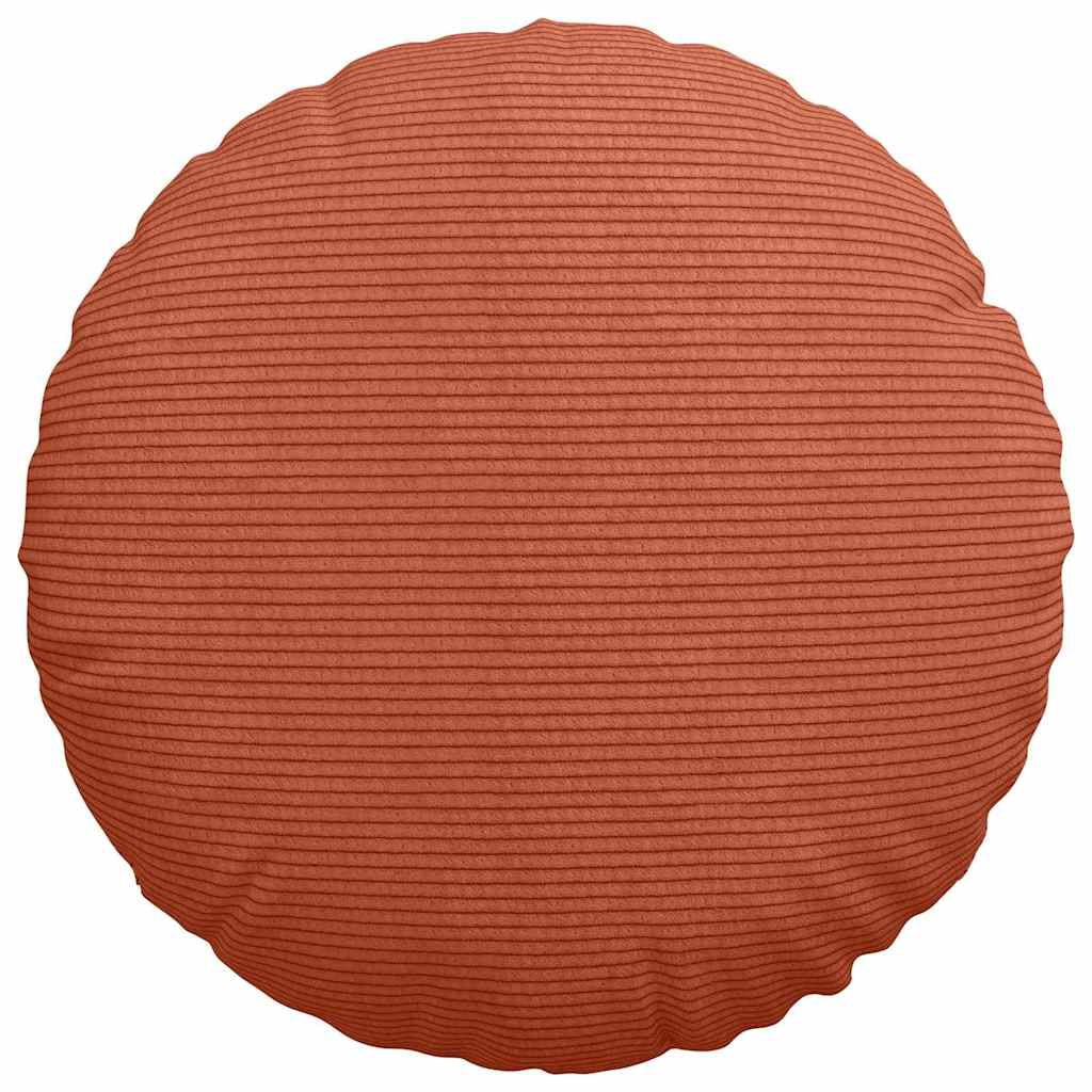 Cuscini per Seduta 2 pz Tessuto in Cords Rosso Arancio Ø 40 cm