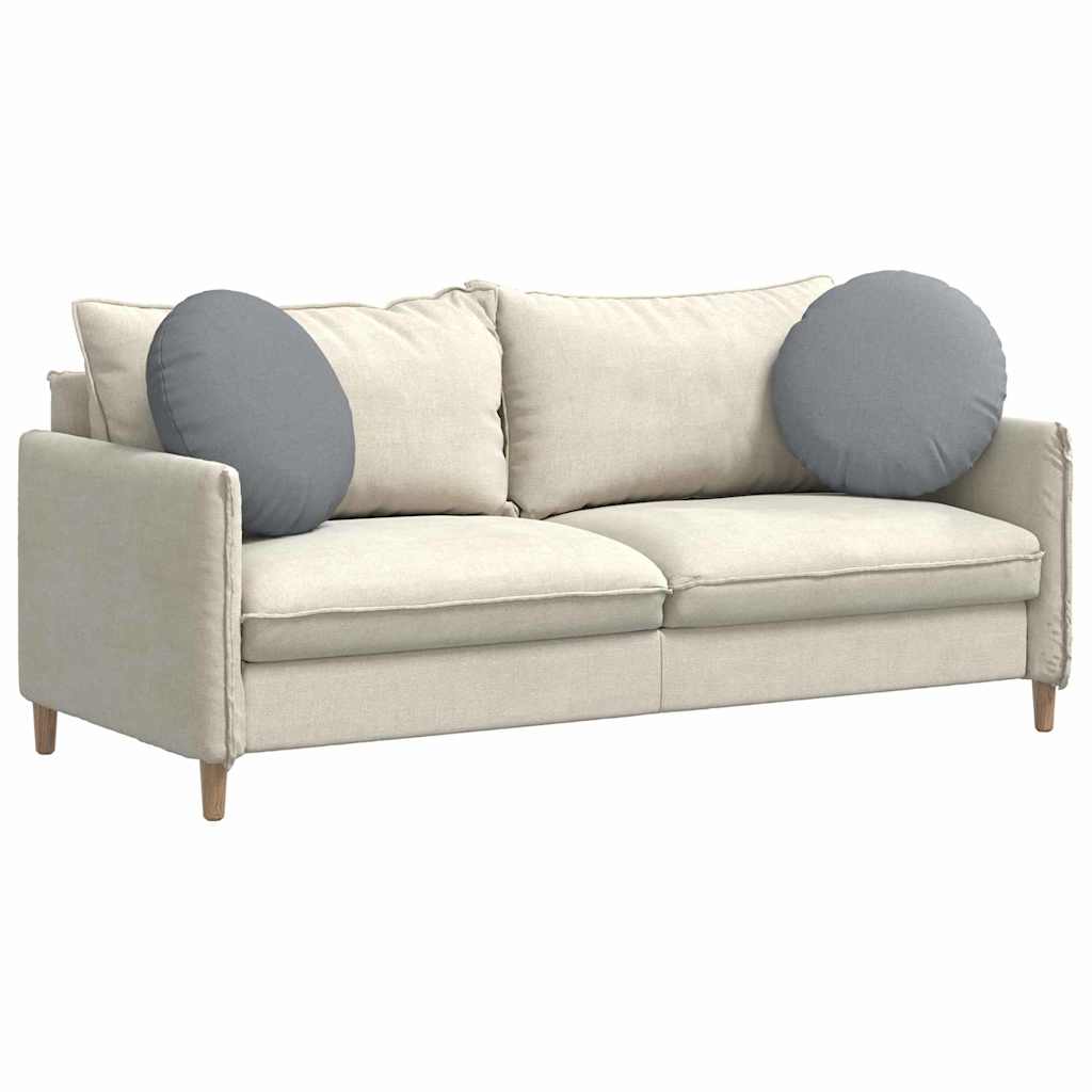 Cuscini per Seduta 2 pz Tessuto Grigio Chiaro Ø50 x 19 cm