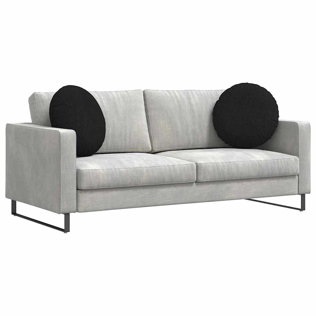 Cuscini per Seduta 2 pz Tessuto Nero Ø50 x 19 cm