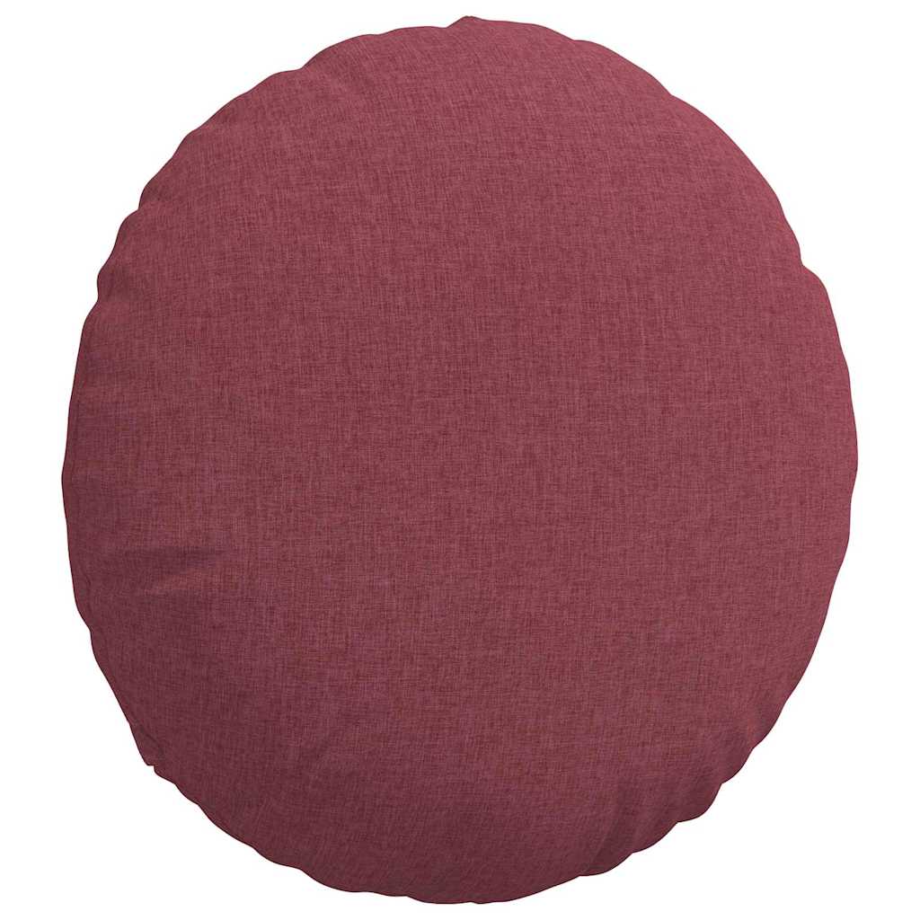 Cuscini per Seduta 2 pz Tessuto Rosso Vino Ø50 x 19 cm