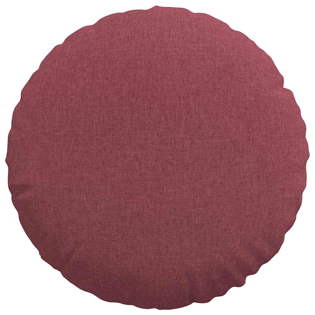 Cuscini per Seduta 2 pz Tessuto Rosso Vino Ø50 x 19 cm