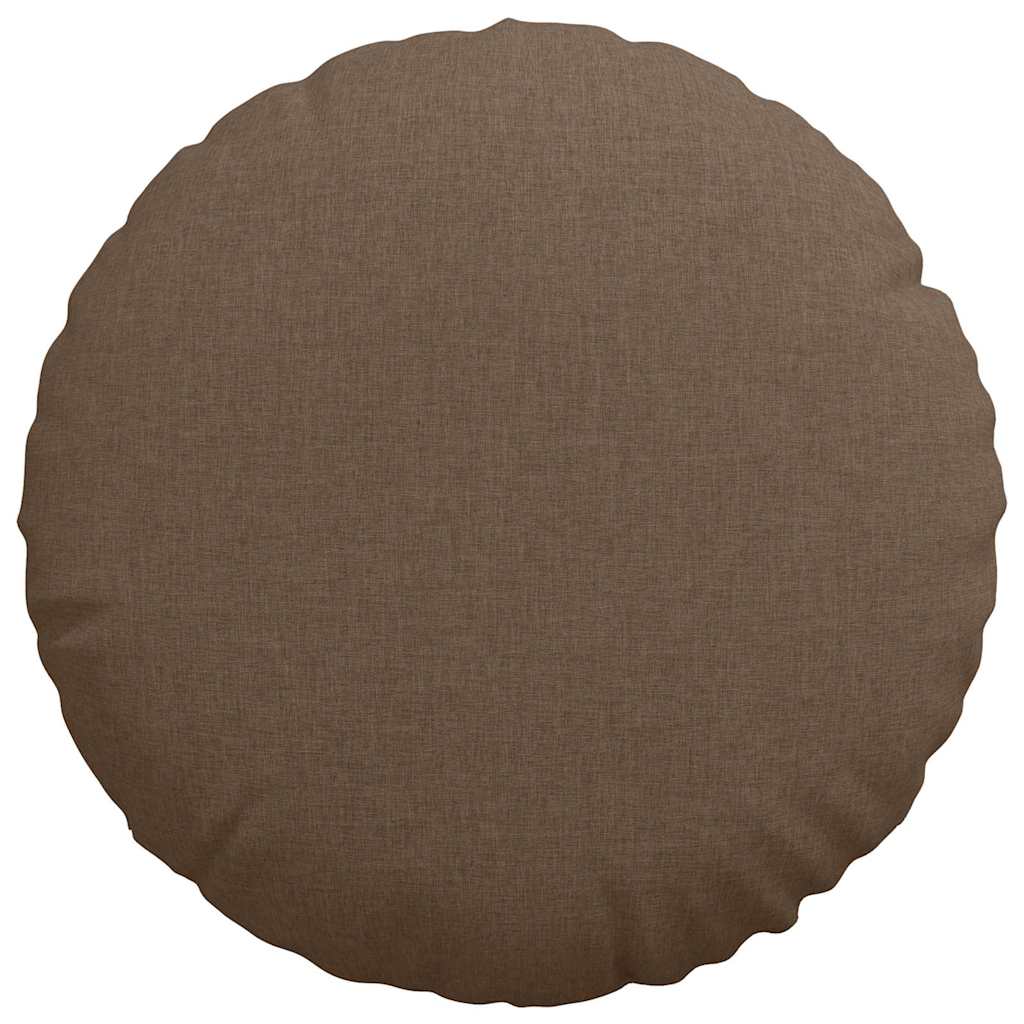Cuscini per Seduta 2 pz Tessuto Marrone Ø50 x 19 cm