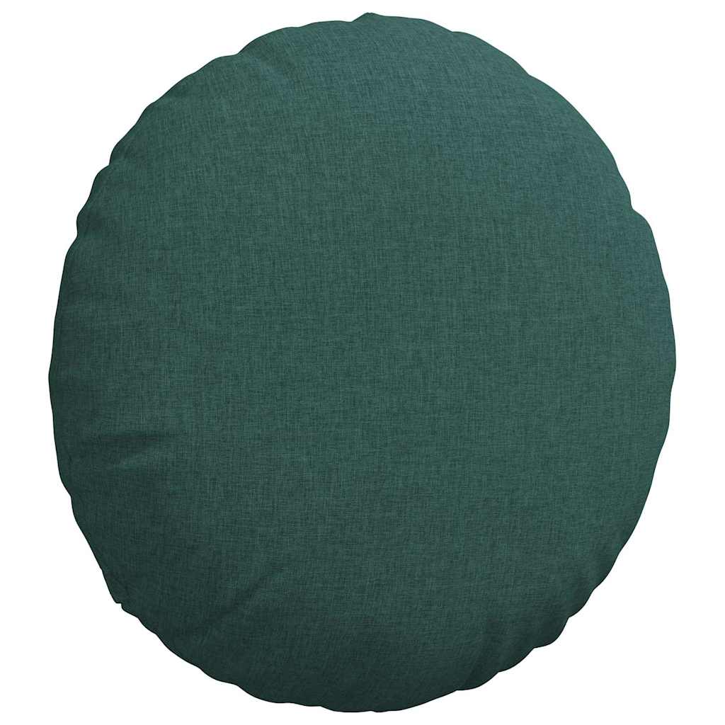 Cuscini per Seduta 2 pz Tessuto Verde Scuro Ø50 x 19 cm