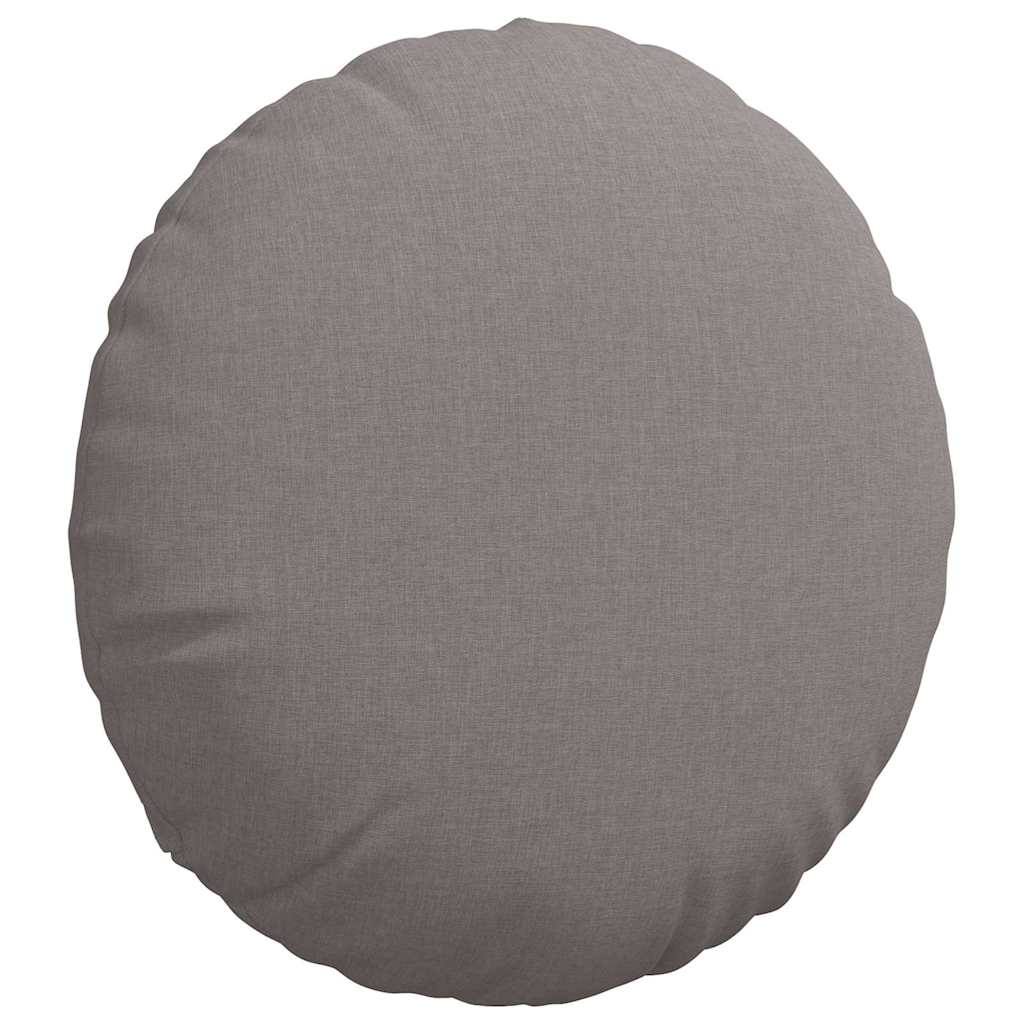 Cuscini per Seduta 2 pz Tessuto Tortora Ø50 x 19 cm