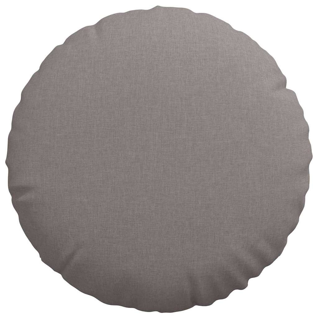Cuscini per Seduta 2 pz Tessuto Tortora Ø50 x 19 cm