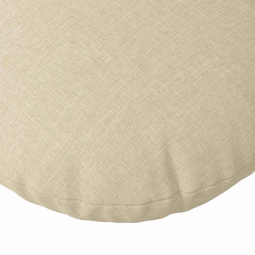 Cuscini per Seduta 2 pz Tessuto Crema Ø50 x 19 cm