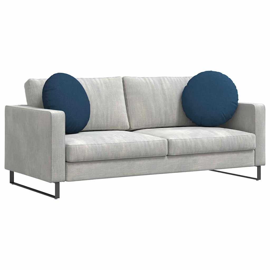 Cuscini per Seduta 2 pz Tessuto Blu Ø50 x 19 cm