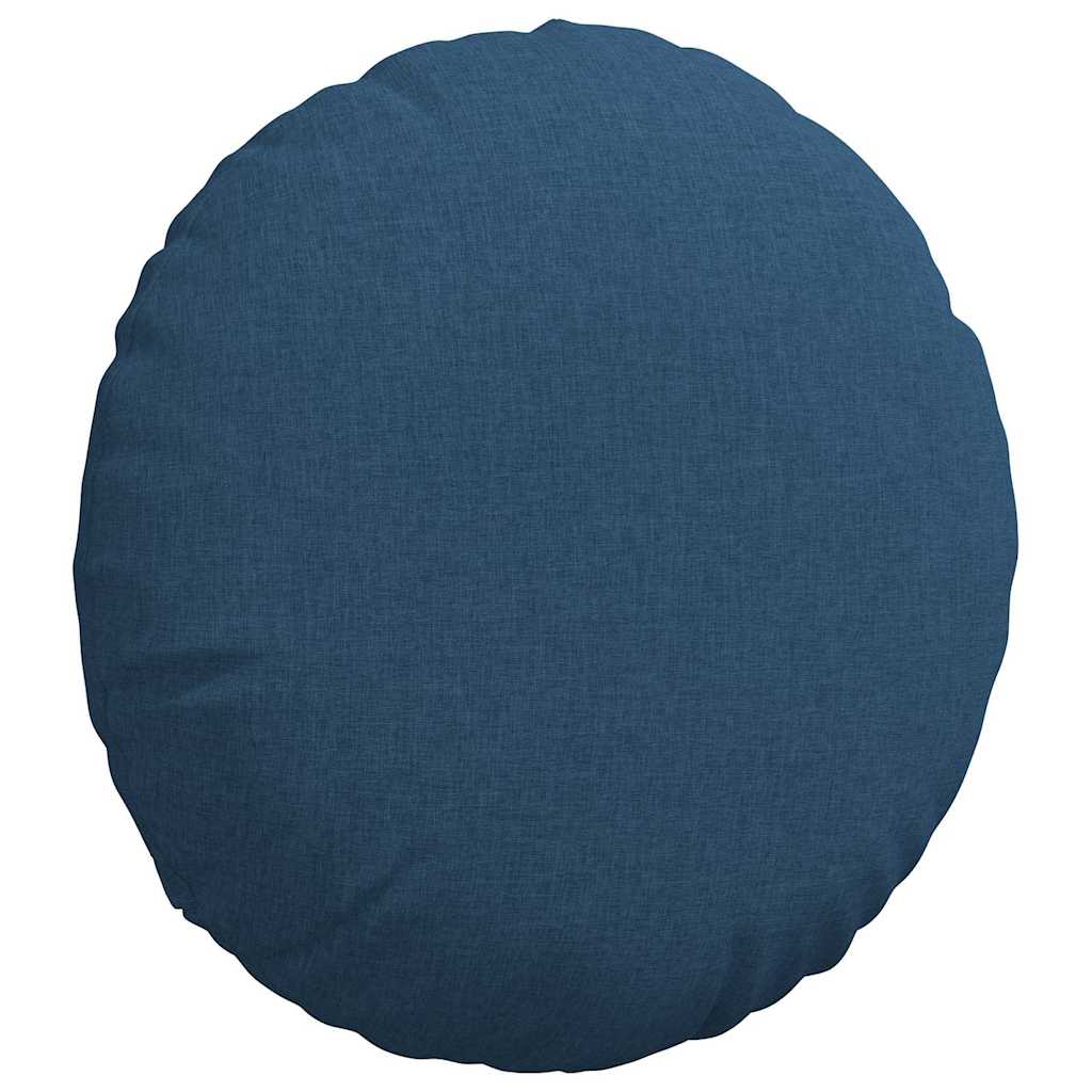 Cuscini per Seduta 2 pz Tessuto Blu Ø50 x 19 cm