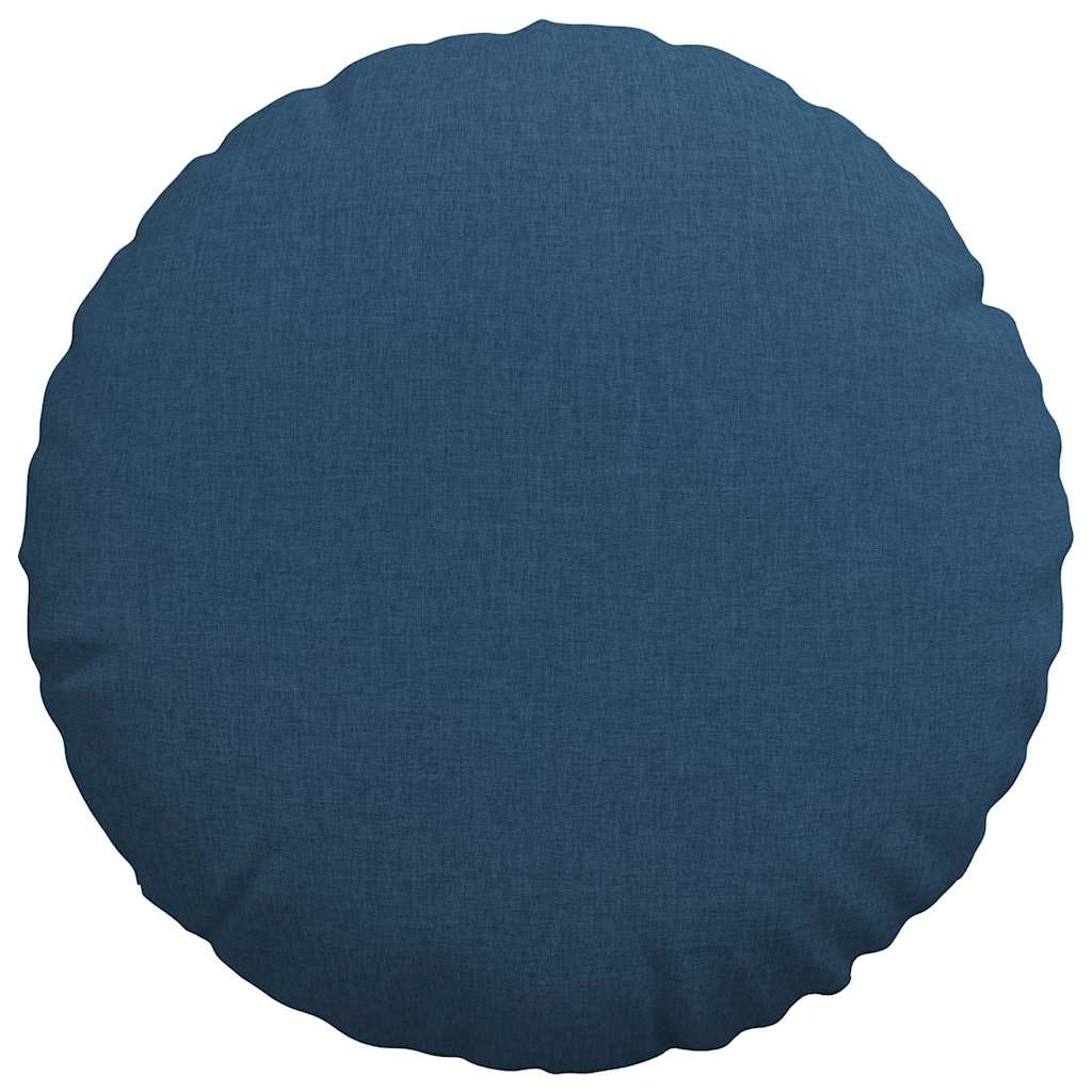 Cuscini per Seduta 2 pz Tessuto Blu Ø50 x 19 cm