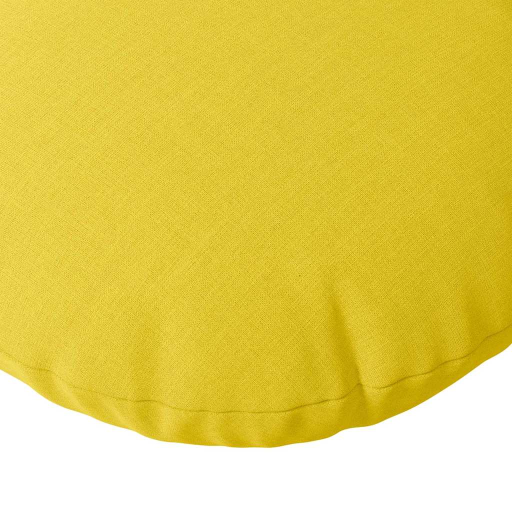 Cuscini per Seduta 2 pz Tessuto Giallo Chiaro Ø50 x 19 cm