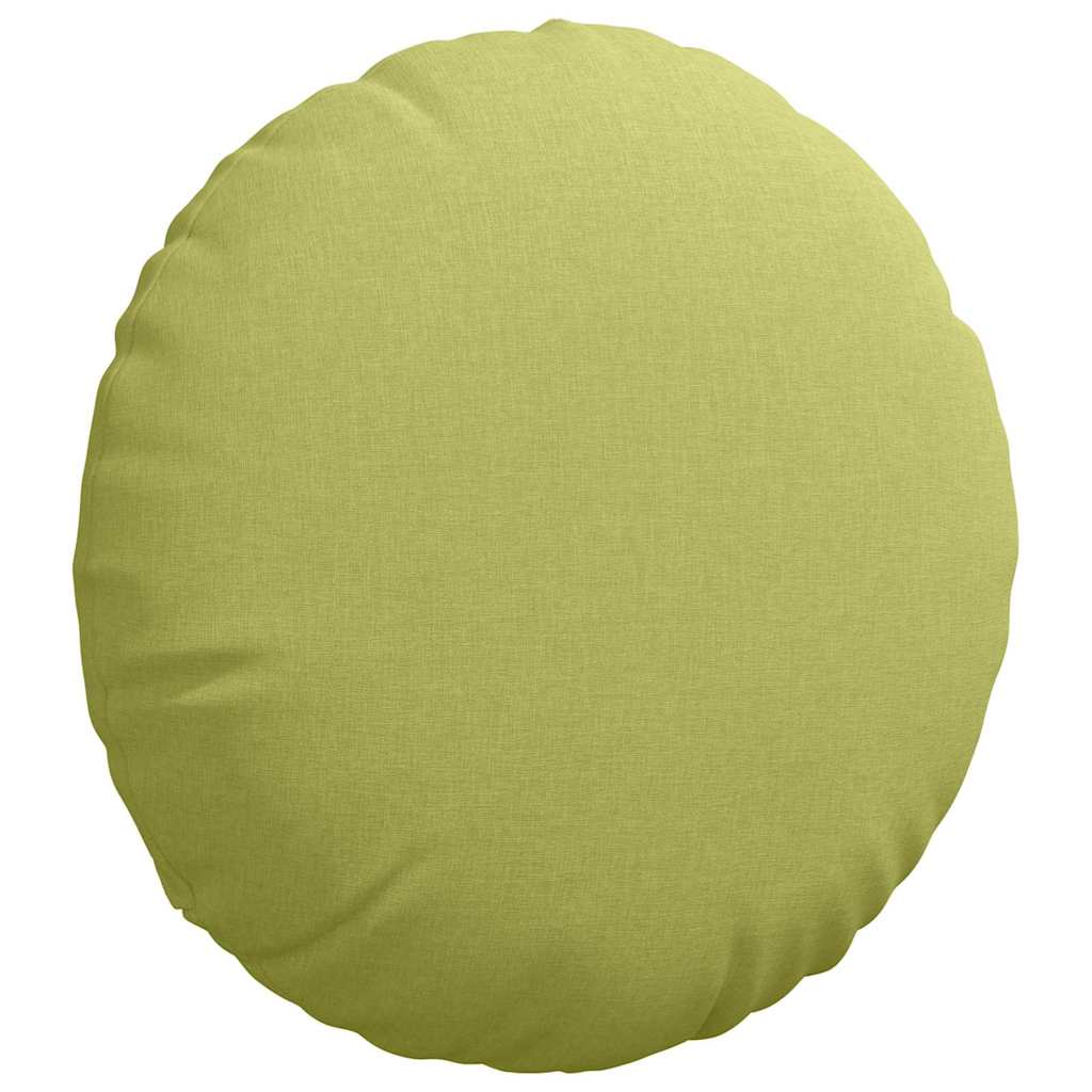 Cuscini per Seduta 2 pz Tessuto Verde chiaro Ø50 x 19 cm