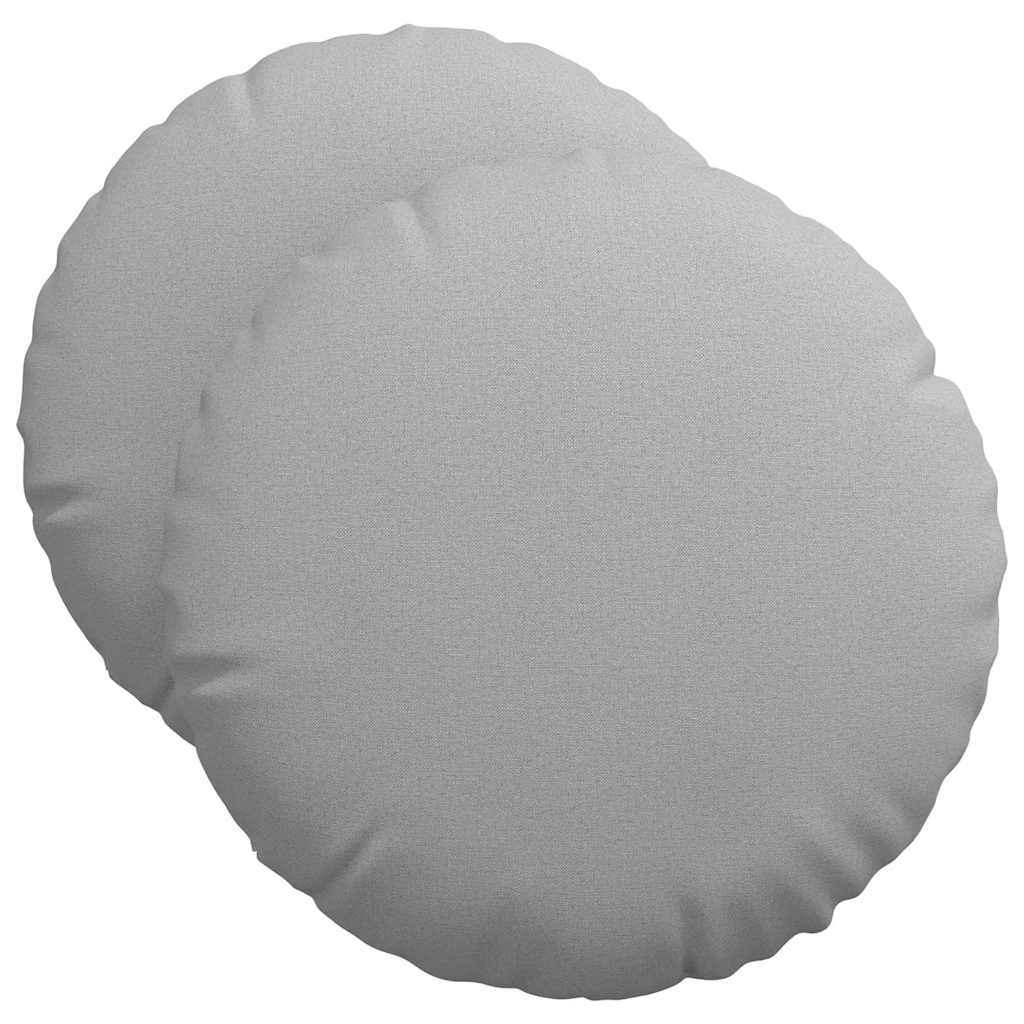 Cuscini per Seduta 2 pz Tessuto Grigio Nuvola Ø50 x 19 cm