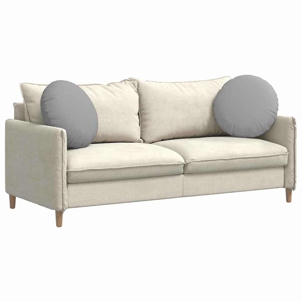 Cuscini per Seduta 2 pz Tessuto Grigio Nuvola Ø50 x 19 cm