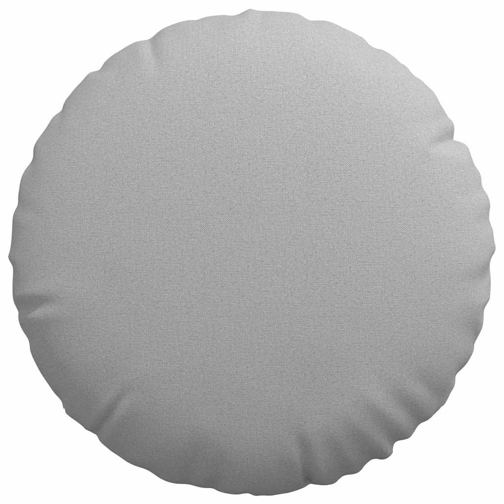 Cuscini per Seduta 2 pz Tessuto Grigio Nuvola Ø50 x 19 cm
