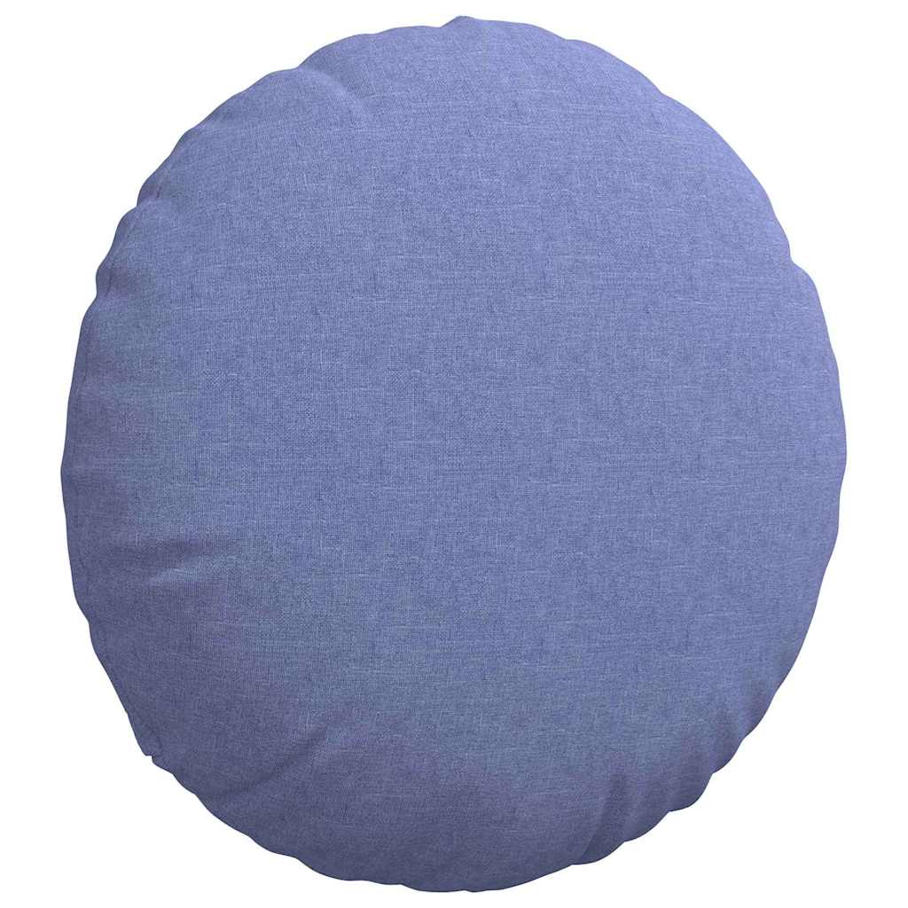 Cuscini per Seduta 2 pz Tessuto Blu jeans Ø50 x 19 cm
