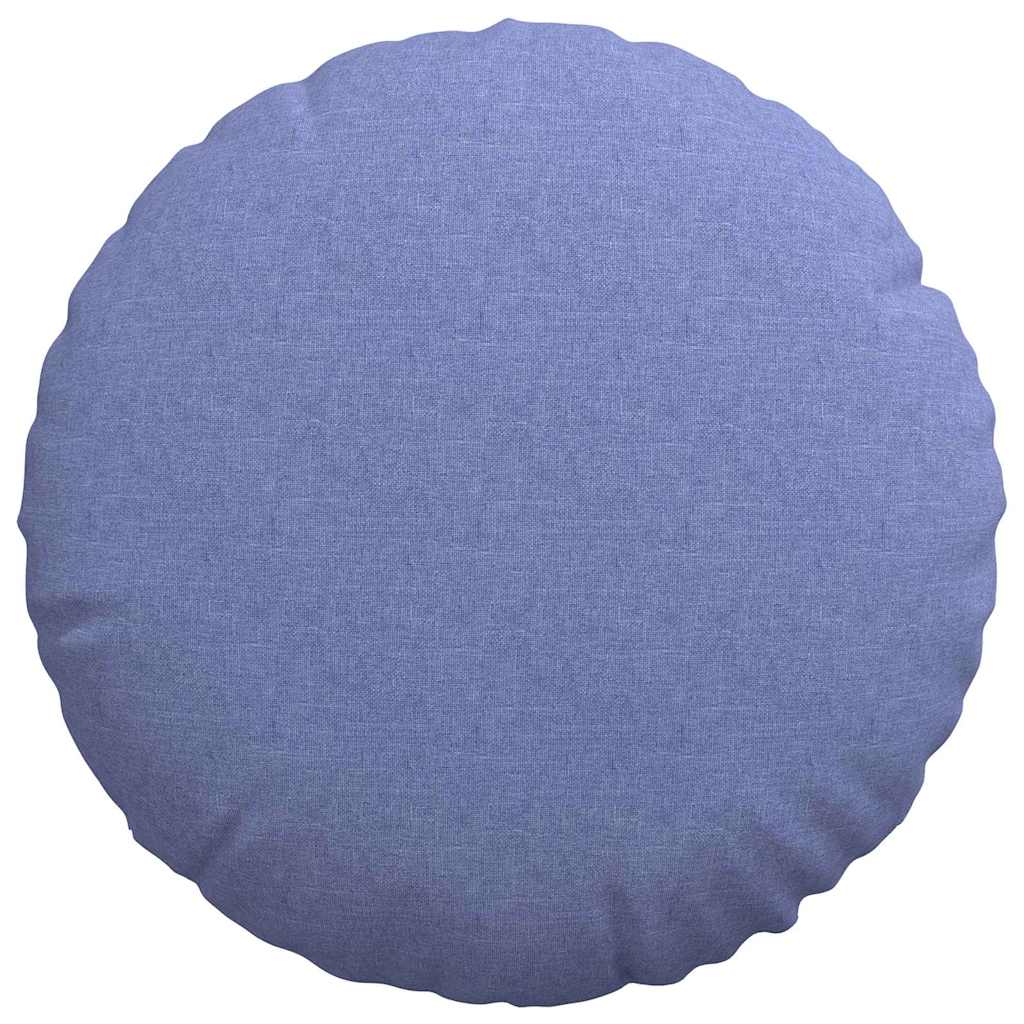 Cuscini per Seduta 2 pz Tessuto Blu jeans Ø50 x 19 cm