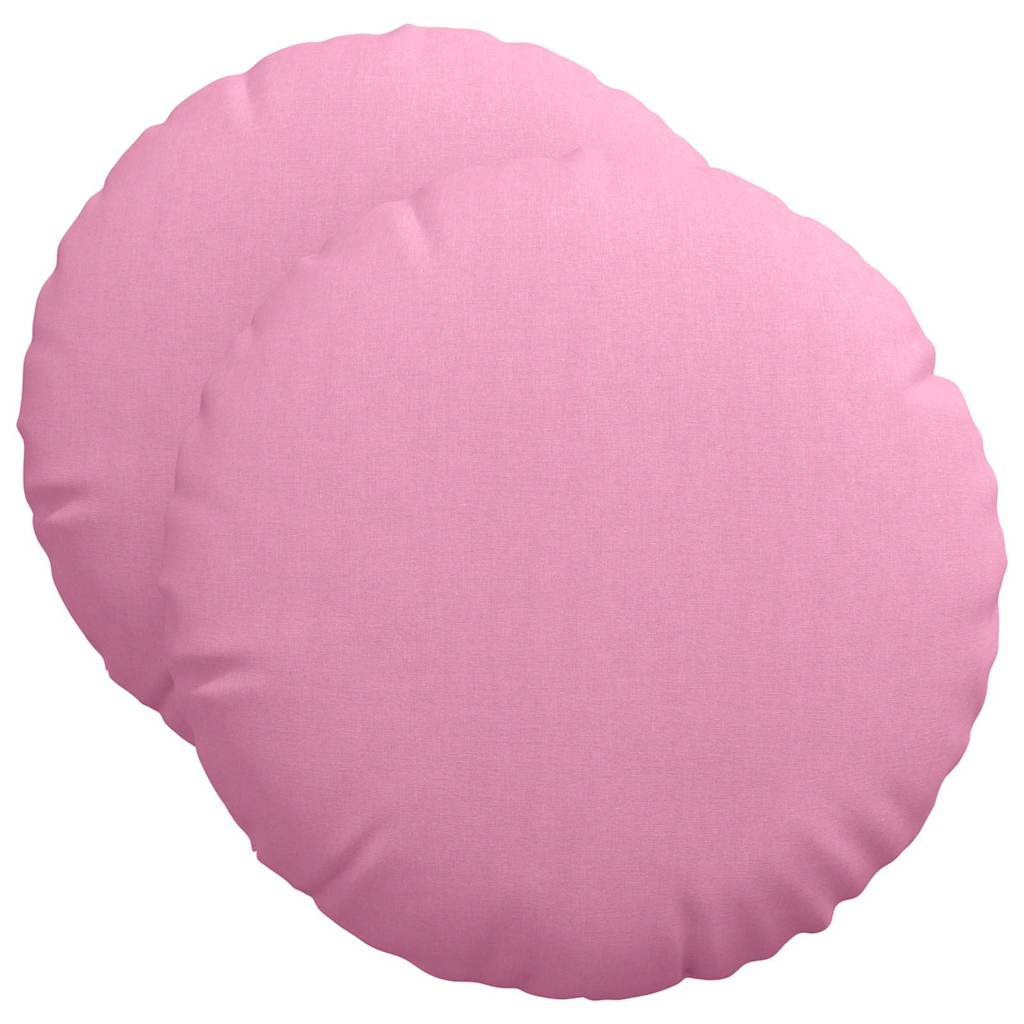 Cuscini per Seduta 2 pz Tessuto Rosa Ø50 x 19 cm