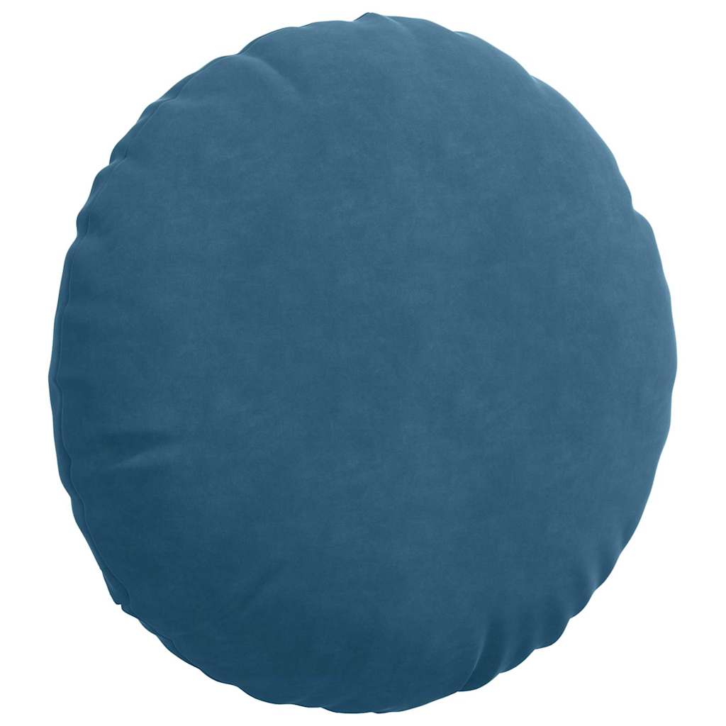 Cuscini per Seduta 2 pz Velluto Blu Ø50 x 19 cm