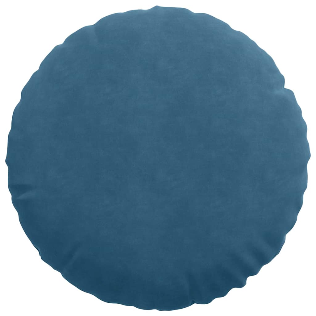 Cuscini per Seduta 2 pz Velluto Blu Ø50 x 19 cm