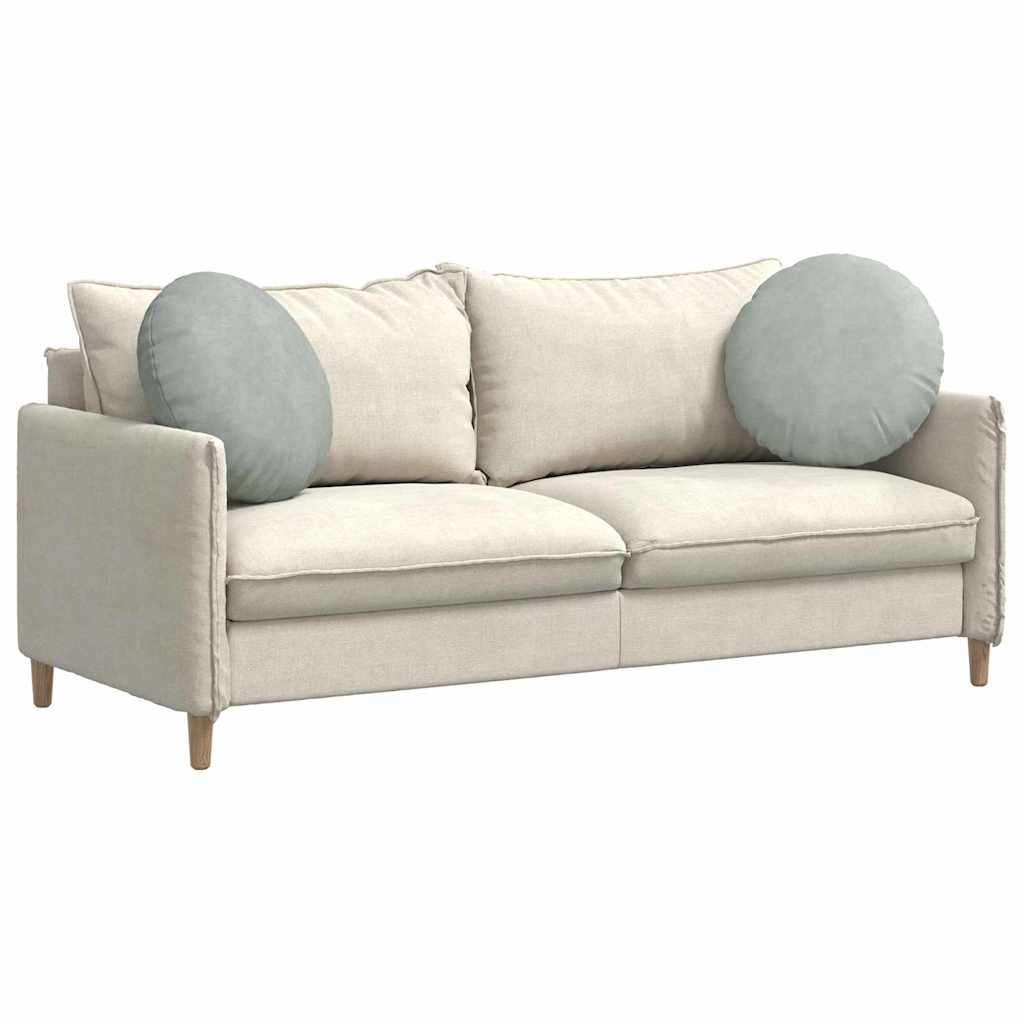 Cuscini per Seduta 2 pz Velluto Grigio chiaro Ø50 x 19 cm