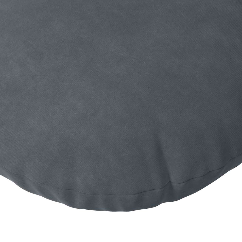 Cuscini per Seduta 2 pz Velluto Grigio scuro Ø50 x 19 cm