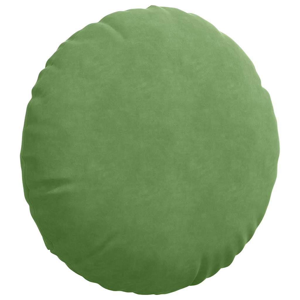 Cuscini per Seduta 2 pz Velluto Verde chiaro Ø50 x 19 cm