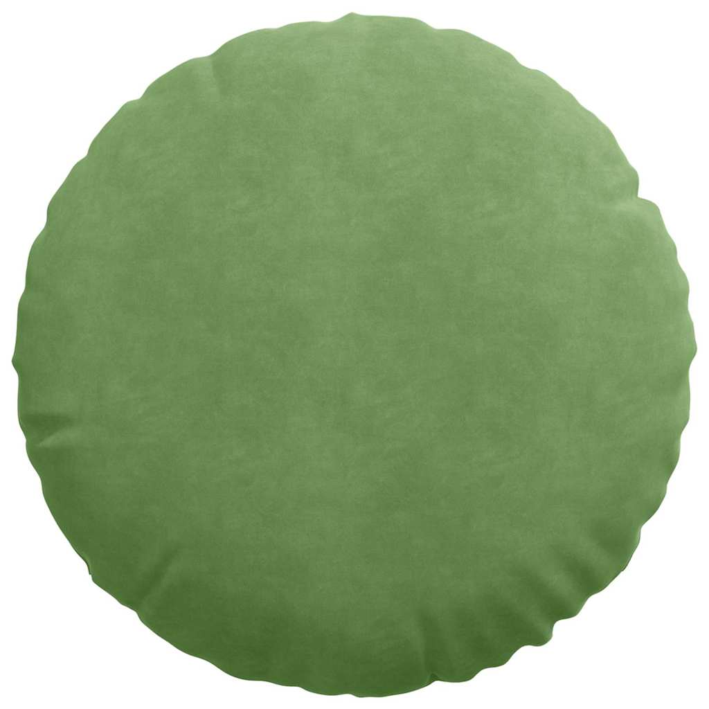 Cuscini per Seduta 2 pz Velluto Verde chiaro Ø50 x 19 cm
