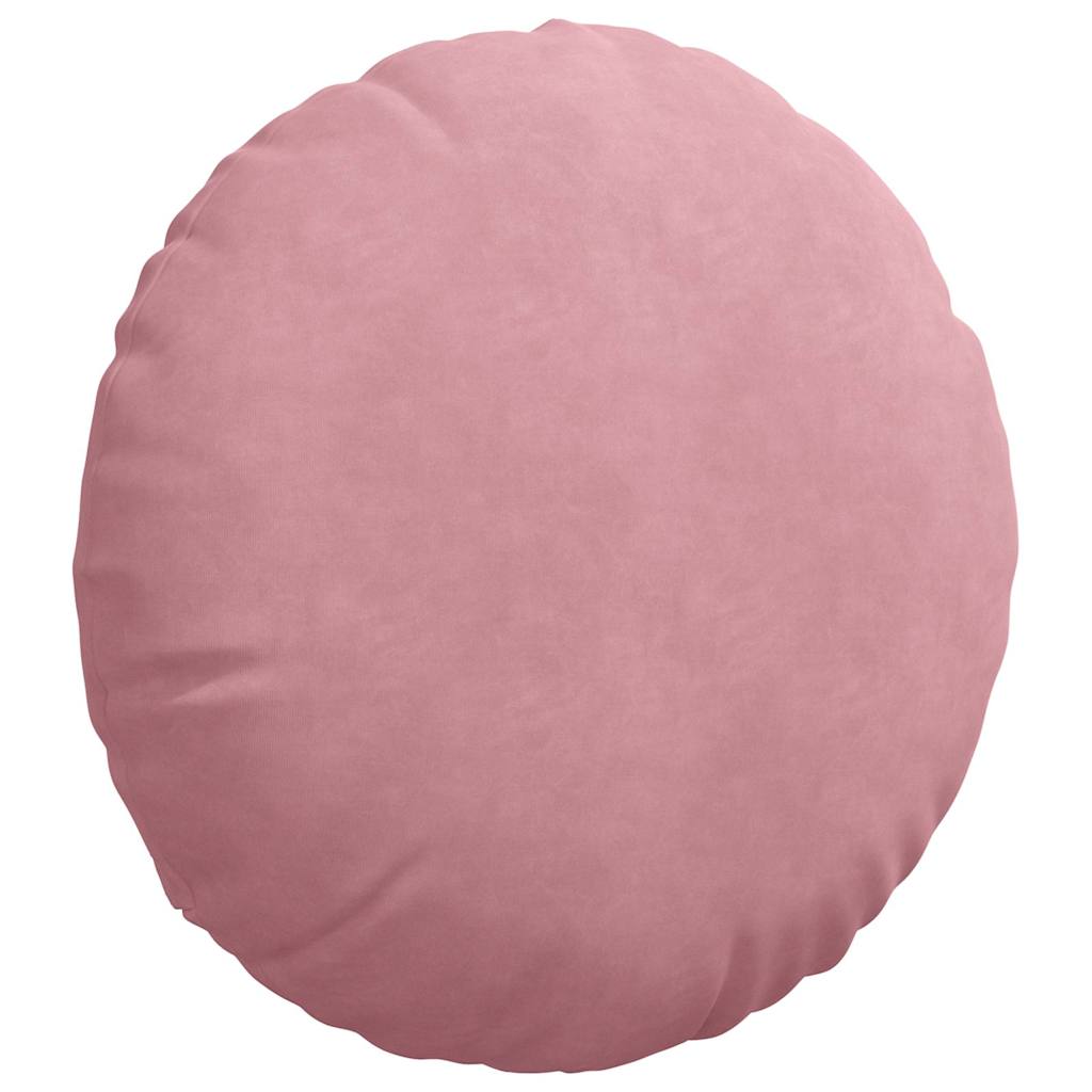 Cuscini per Seduta 2 pz Velluto Rosa Ø50 x 19 cm