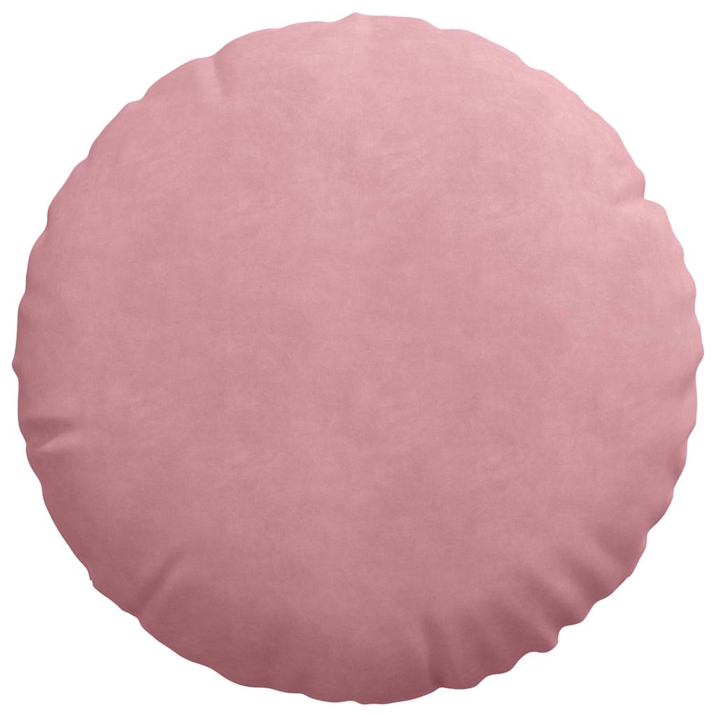 Cuscini per Seduta 2 pz Velluto Rosa Ø50 x 19 cm