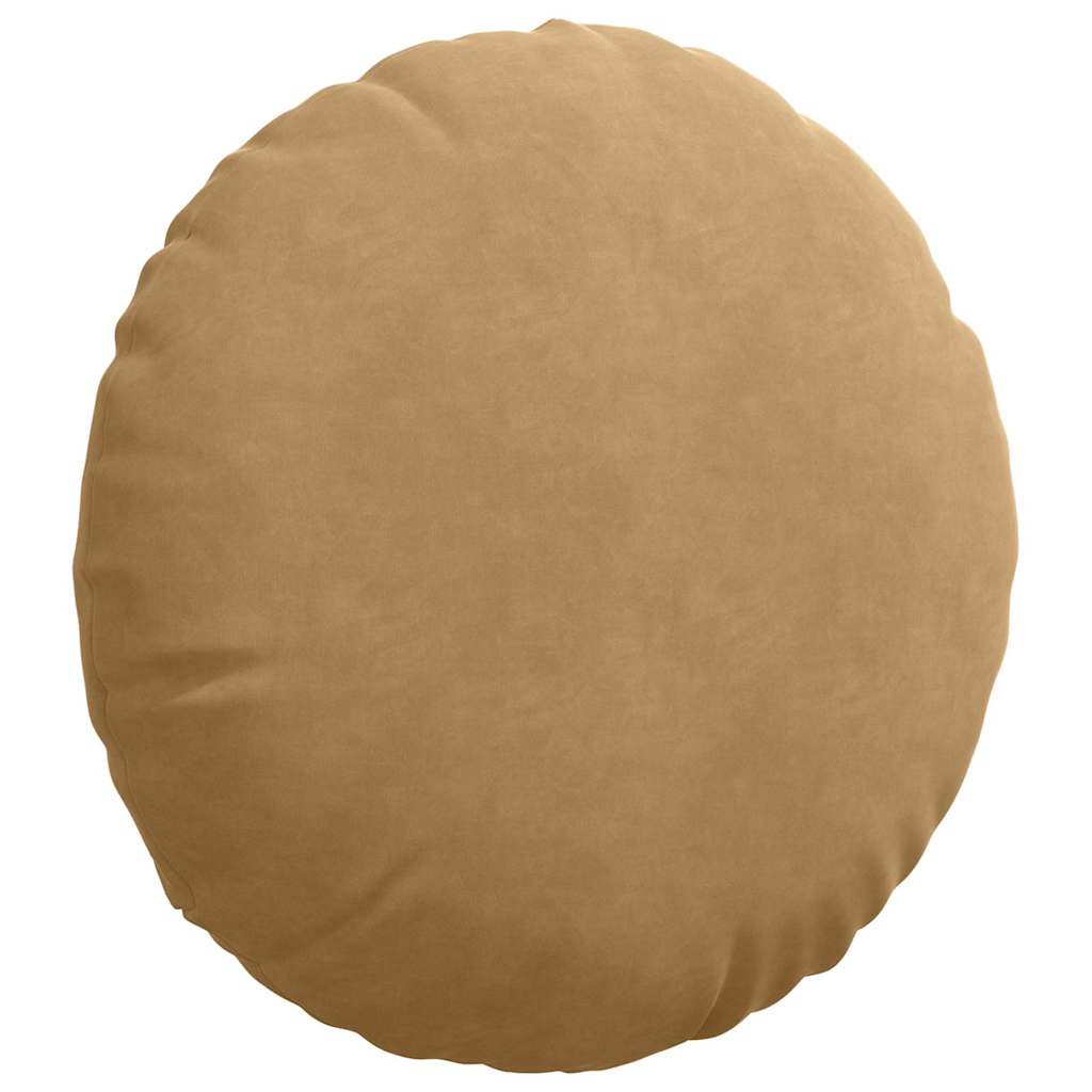 Cuscini per Seduta 2 pz Velluto Marrone Ø50 x 19 cm