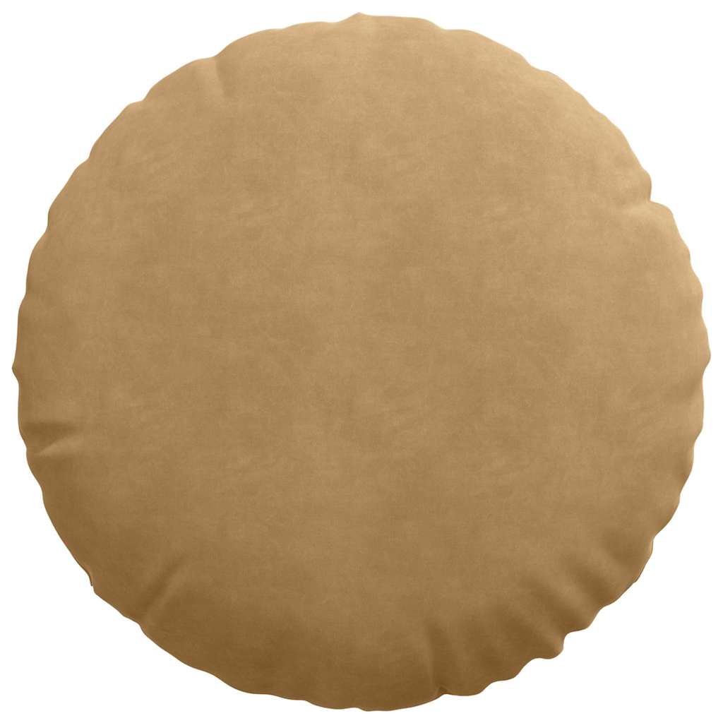 Cuscini per Seduta 2 pz Velluto Marrone Ø50 x 19 cm