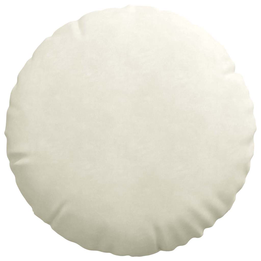 Cuscini per Seduta 2 pz Velluto Crema Ø50 x 19 cm