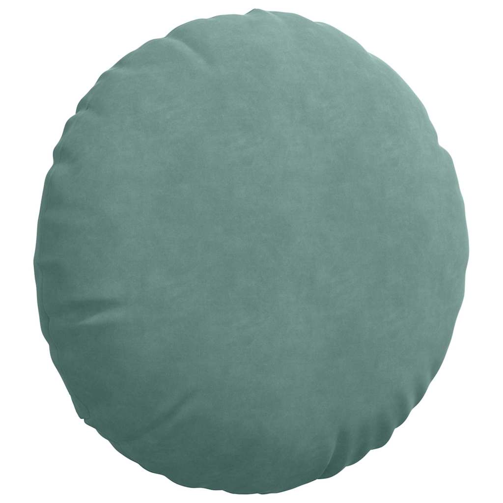 Cuscini per Seduta 2 pz Velluto Verde Mare Ø50 x 19 cm