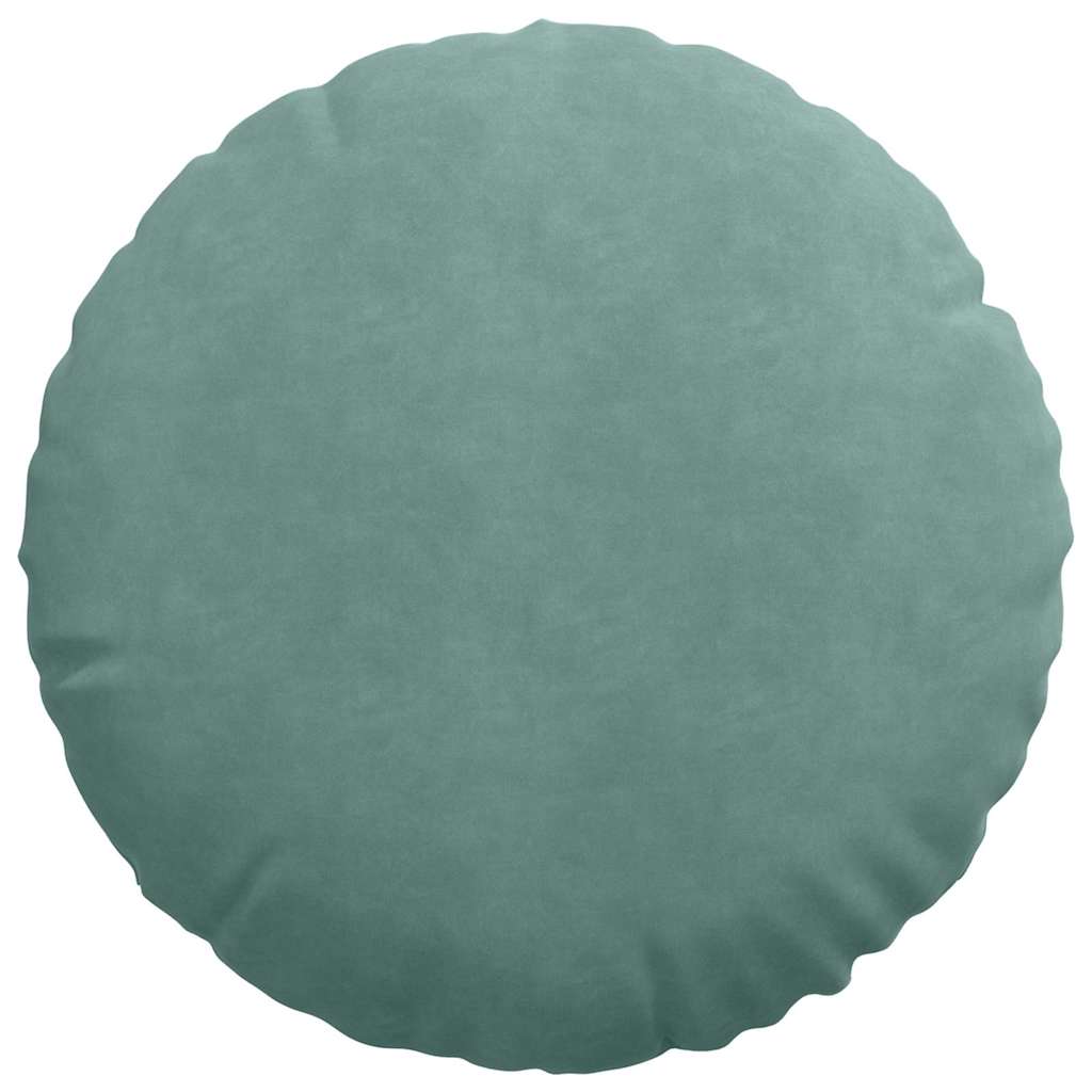 Cuscini per Seduta 2 pz Velluto Verde Mare Ø50 x 19 cm